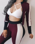 Color Block Casual Sportswear Set